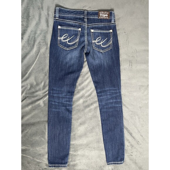 Express Jeans Low Rise Legging Size 4 Womens Medium Wash Blue Denim - Picture 12 of 12